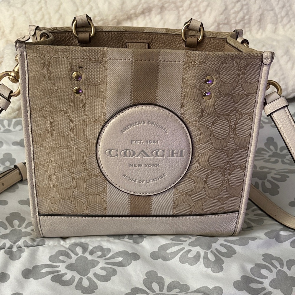 Coach Beige and Cream Crossbody Bag